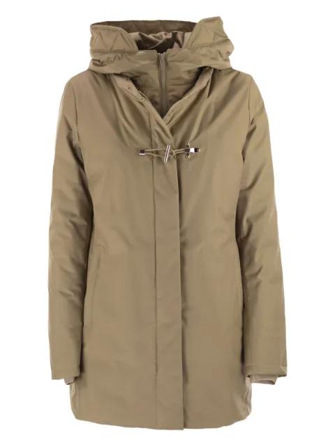 zip-up hoodied parka by FAY