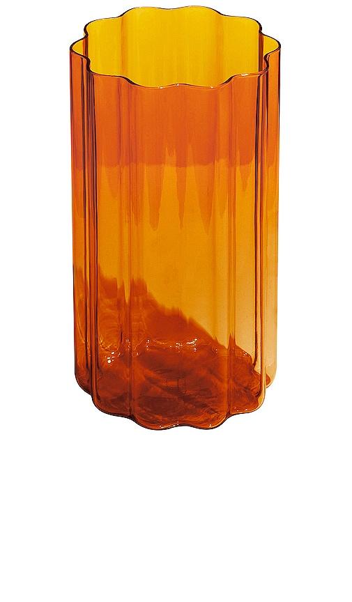 Fazeek Wave Vase in Burnt Orange by FAZEEK