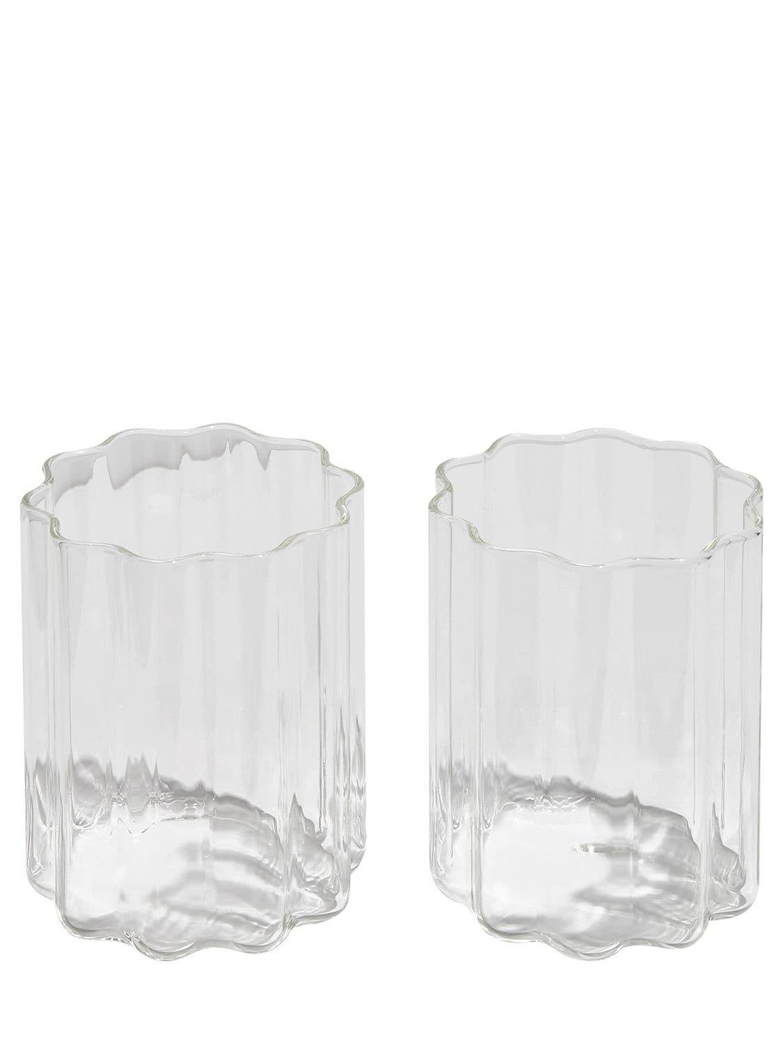 Set Of 2 Wave Glasses by FAZEEK