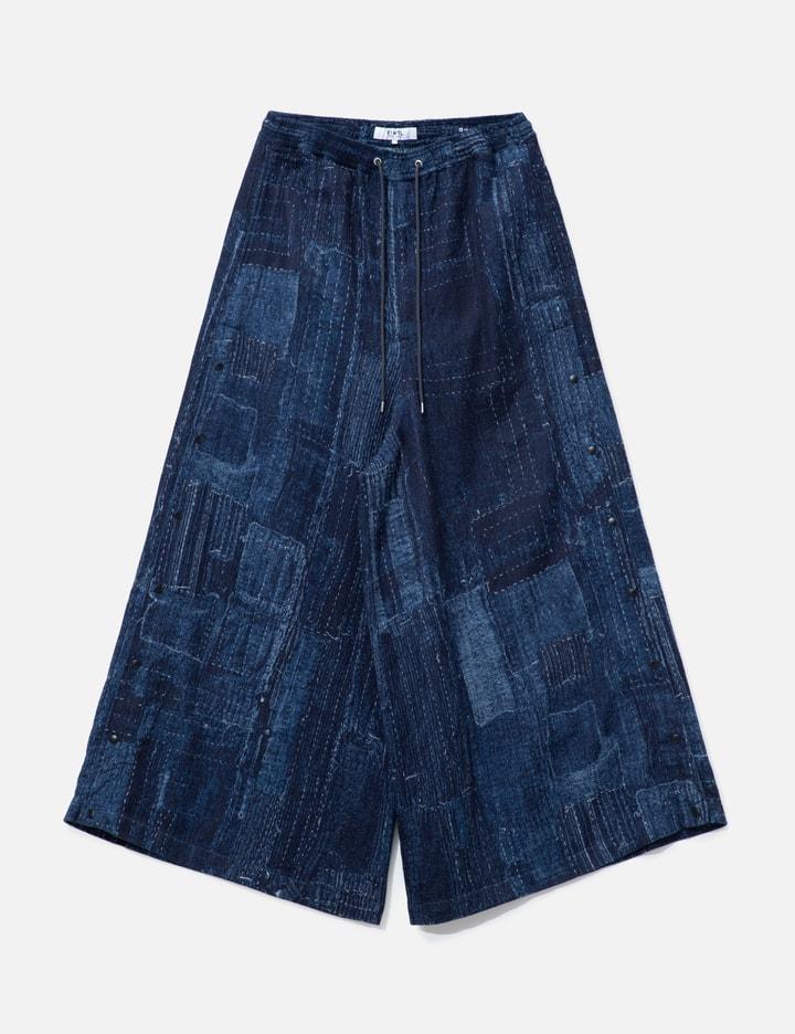 Boro Side Button Hakama Pants Rinse by FDMTL