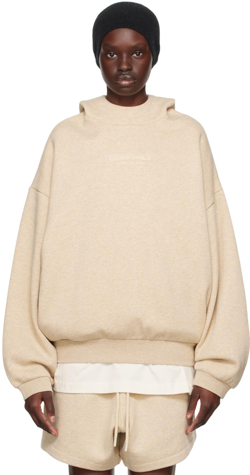 Beige Bonded Hoodie by FEAR OF GOD