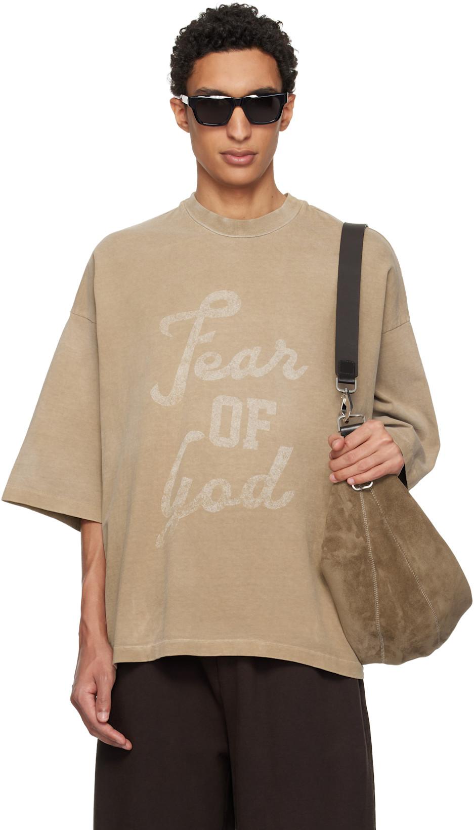 Beige 'Fear Of God 9' T-shirt by FEAR OF GOD