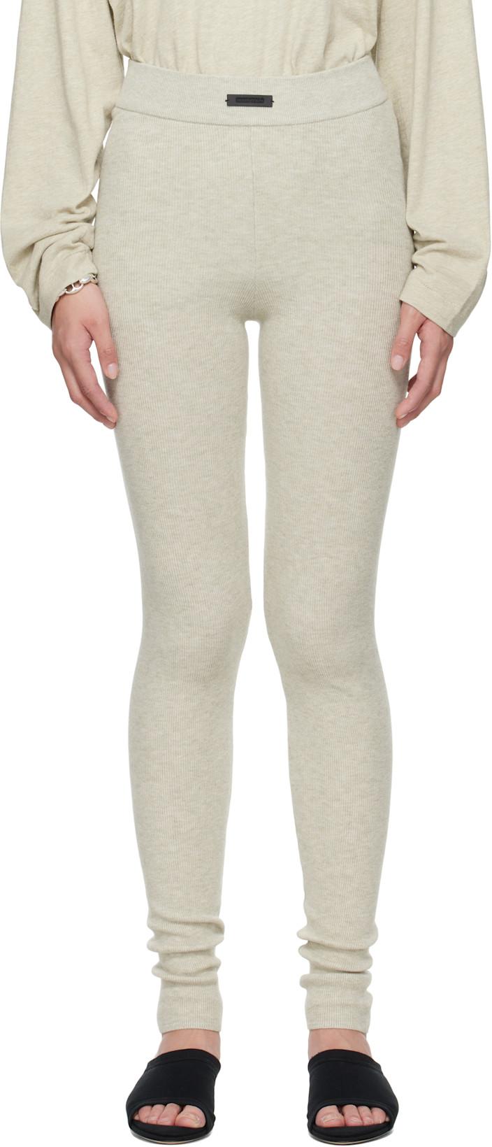 Beige Soft Rib Leggings by FEAR OF GOD