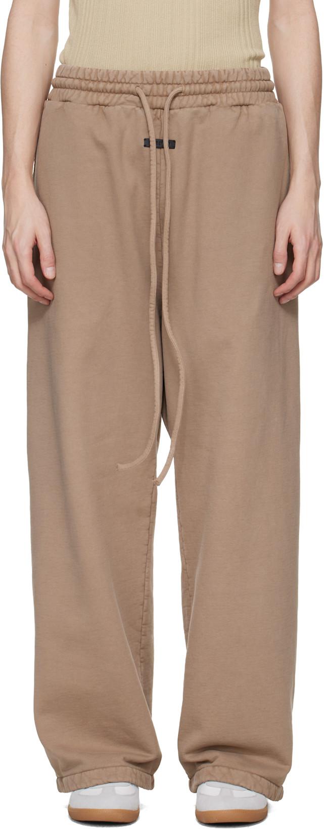 Beige Sunfaded Wide Leg Sweatpants by FEAR OF GOD