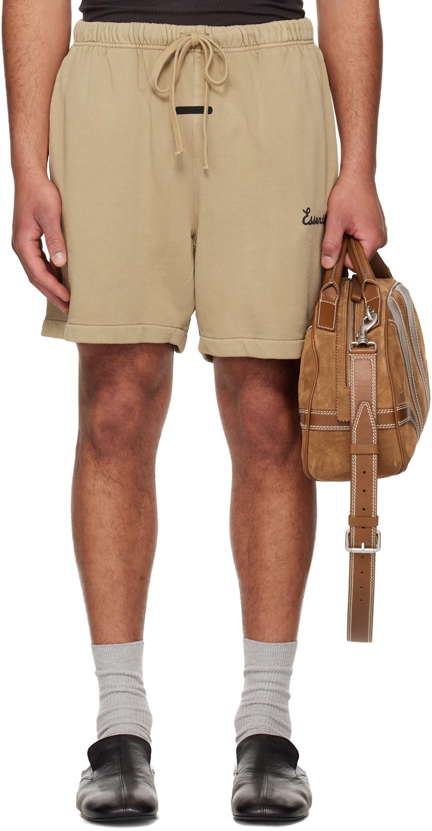 Beige Training Classic Sweat Shorts by FEAR OF GOD