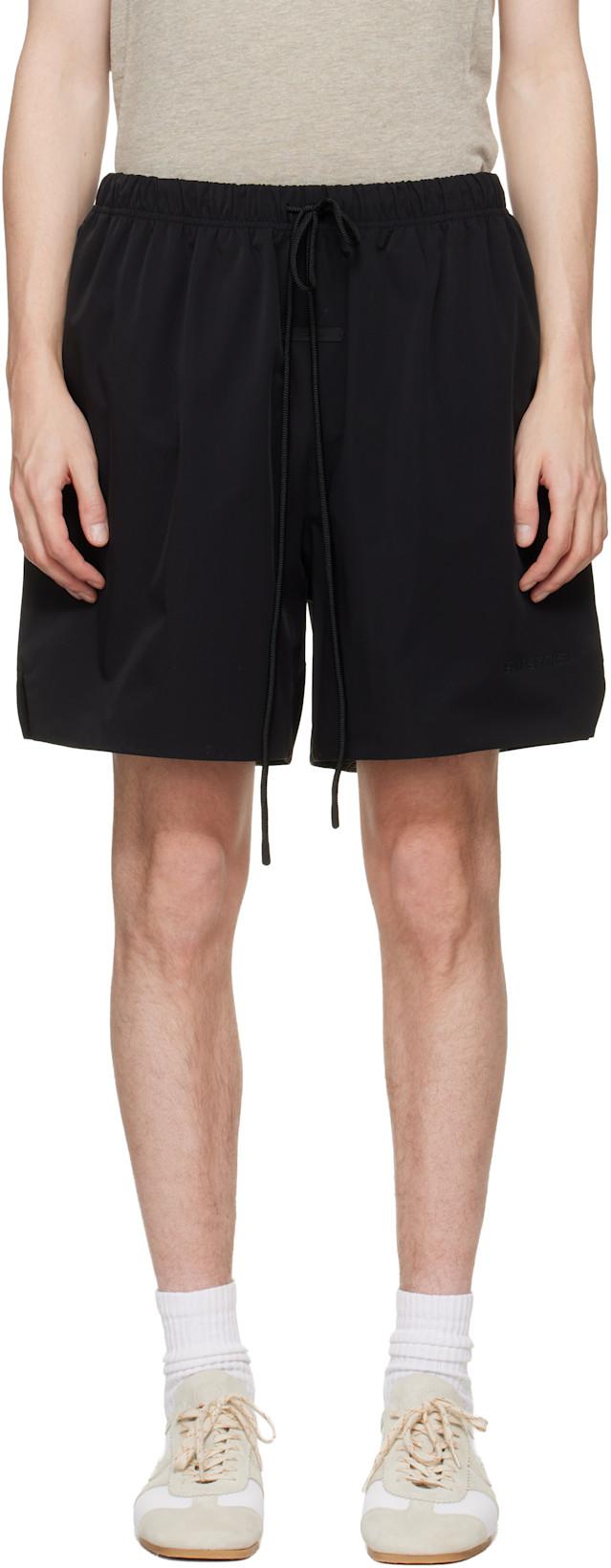 Black Active Trace Classic Split Shorts by FEAR OF GOD