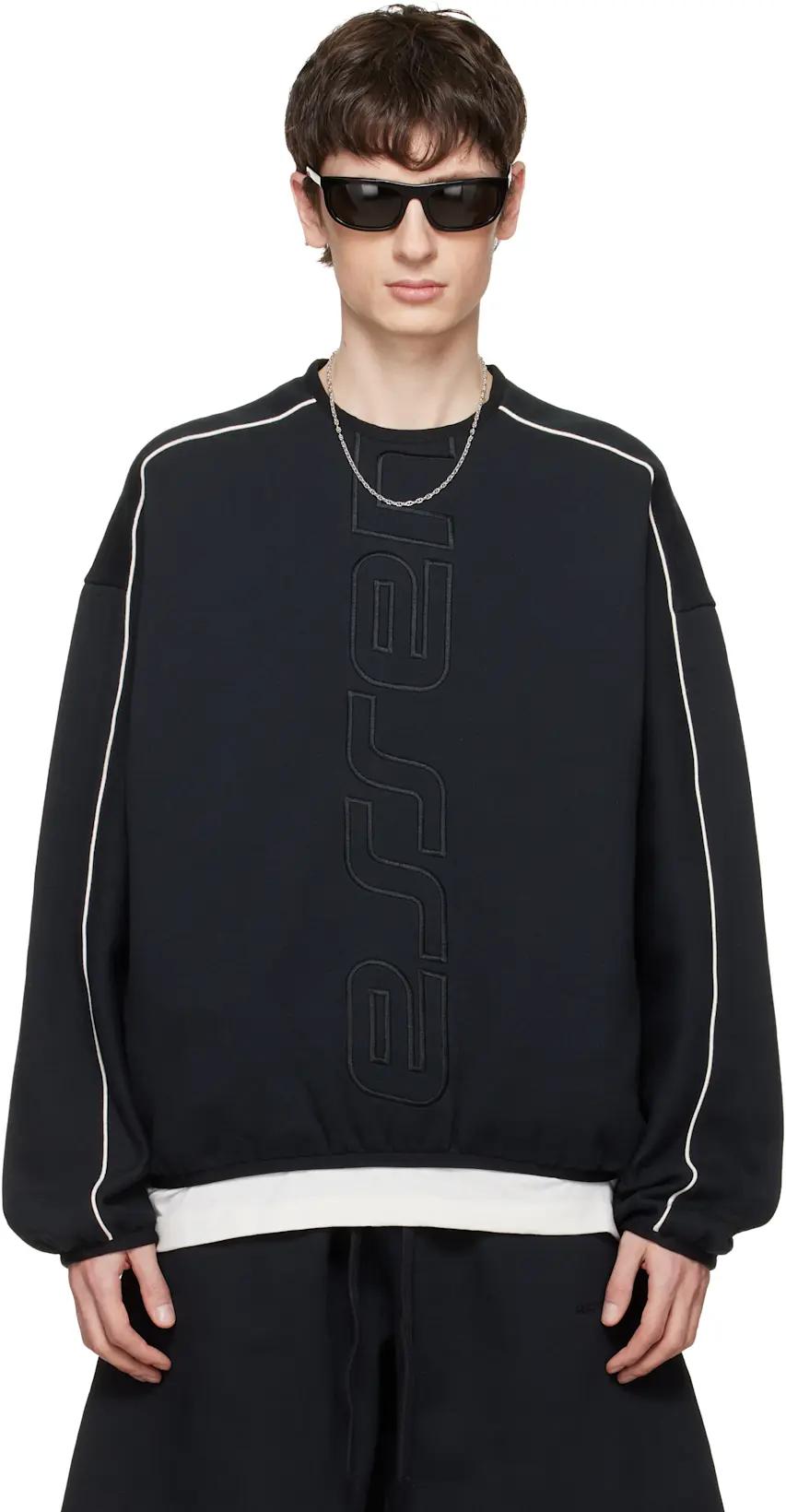 Black Active Trace Modern Crewneck Sweatshirt by FEAR OF GOD