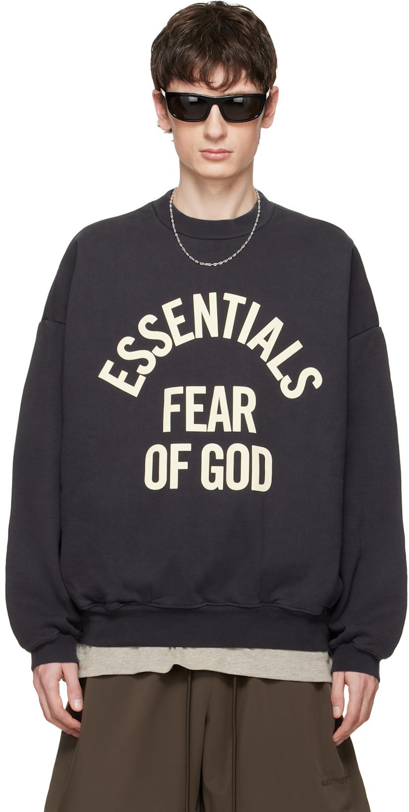 Black Campus 90s Crewneck Sweatshirt by FEAR OF GOD