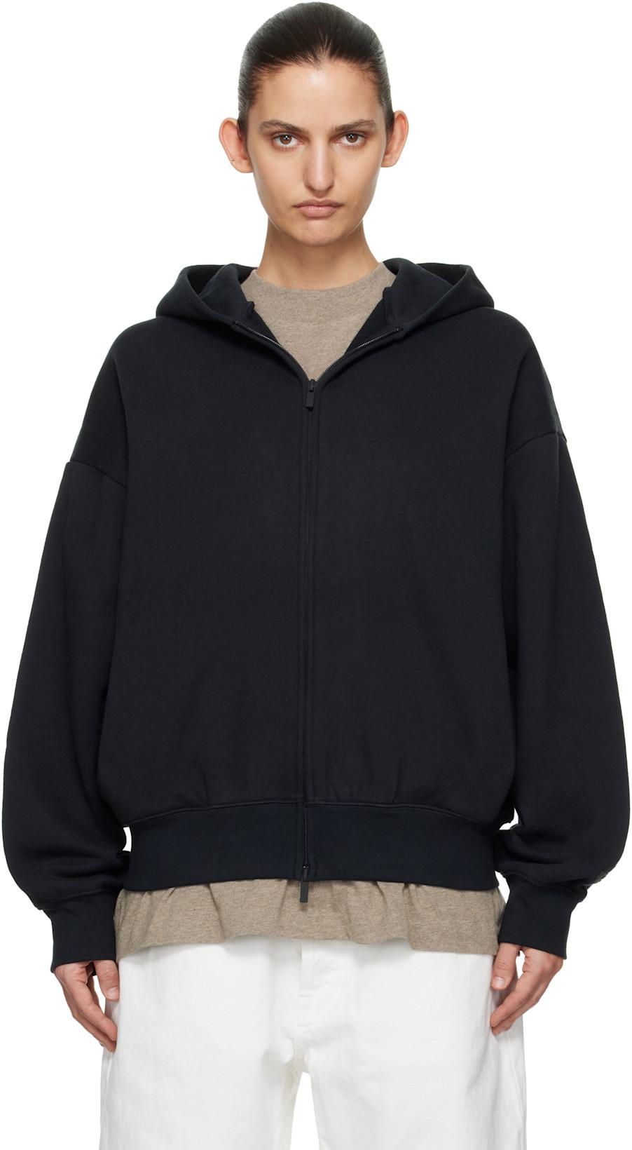 Black Classic Zip-Up Hoodie by FEAR OF GOD