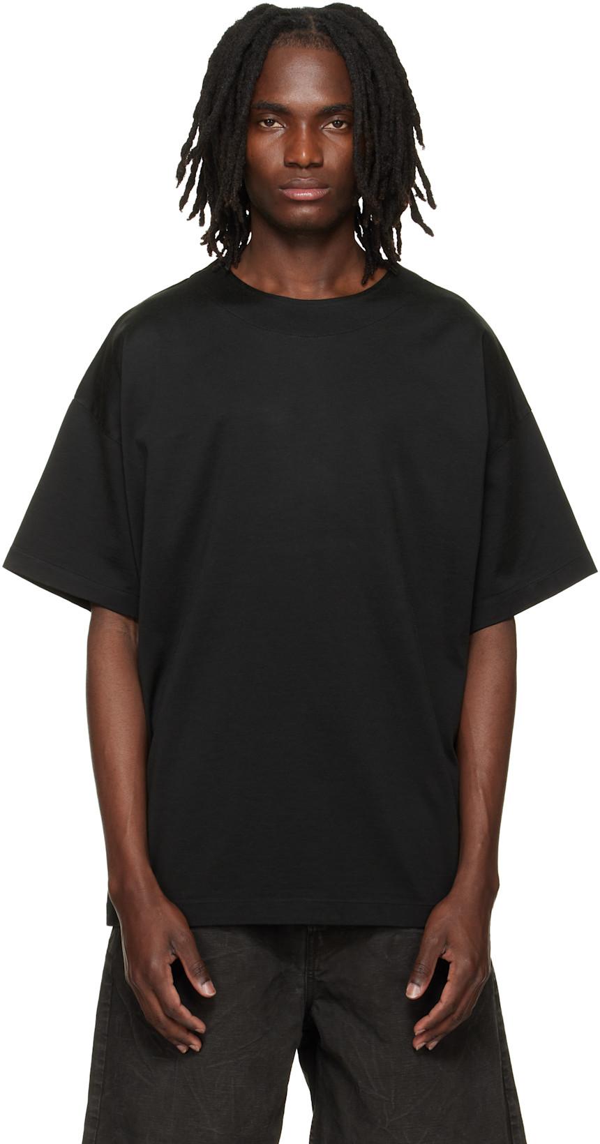Black Clean Neck Tee by FEAR OF GOD