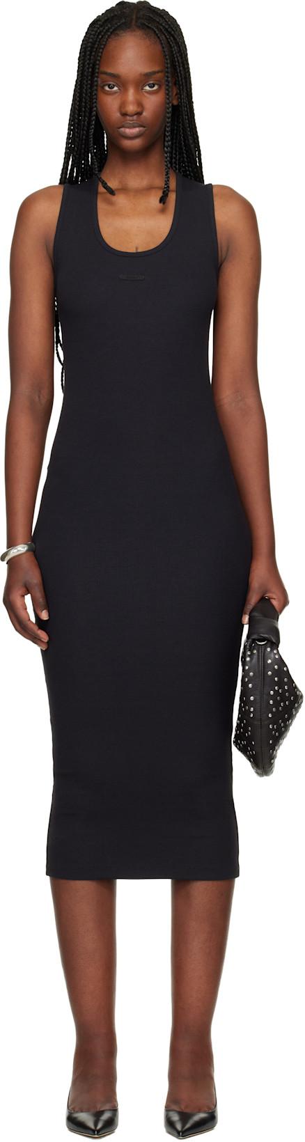 Black Fitted Tank Maxi Dress by FEAR OF GOD