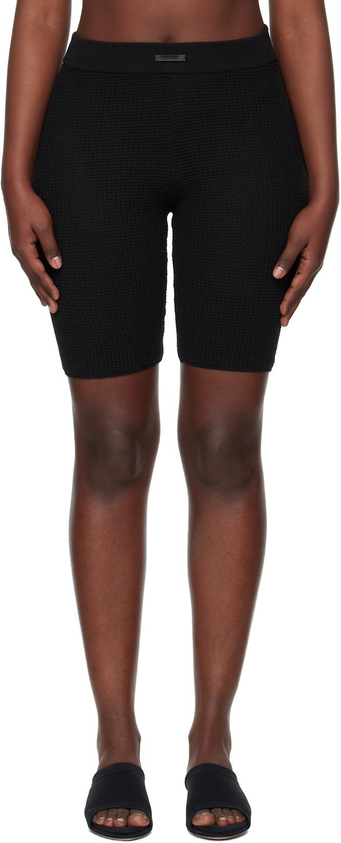 Black Holiday Waffle Biker Shorts by FEAR OF GOD