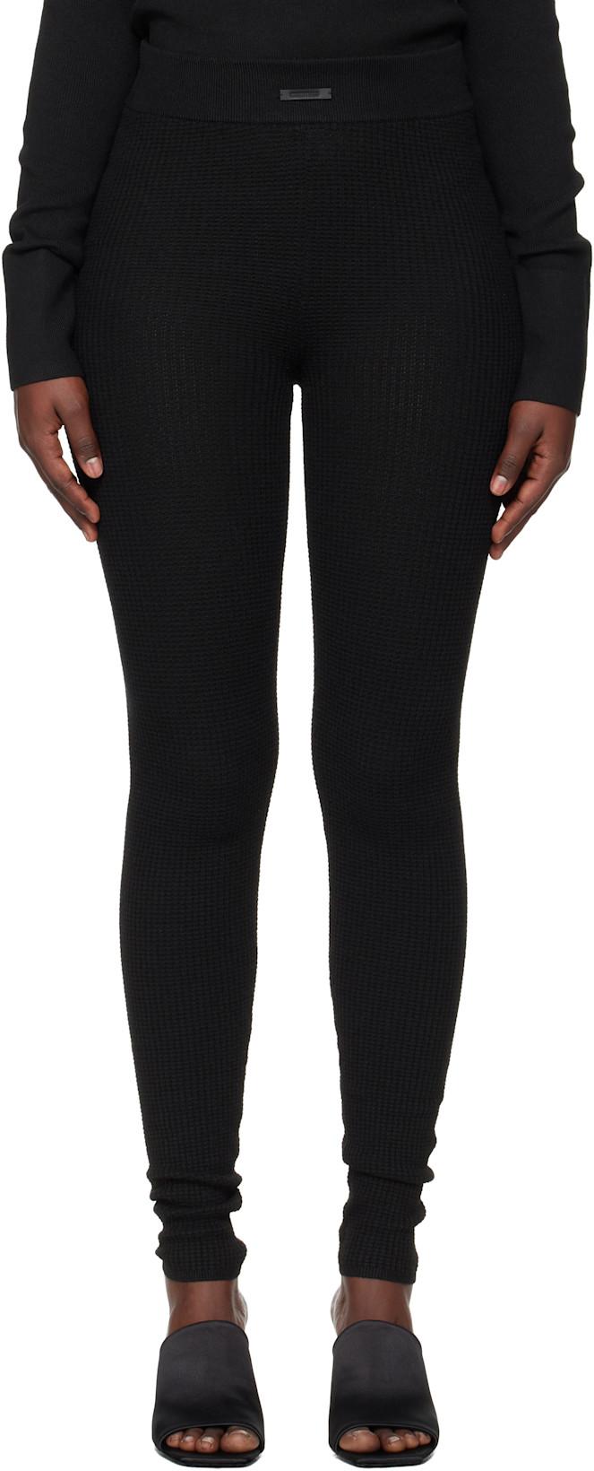 Black Holiday Waffle Leggings by FEAR OF GOD