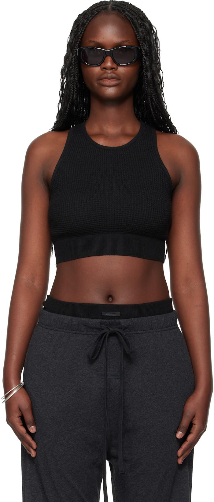 Black Holiday Waffle Sport Tank Top by FEAR OF GOD