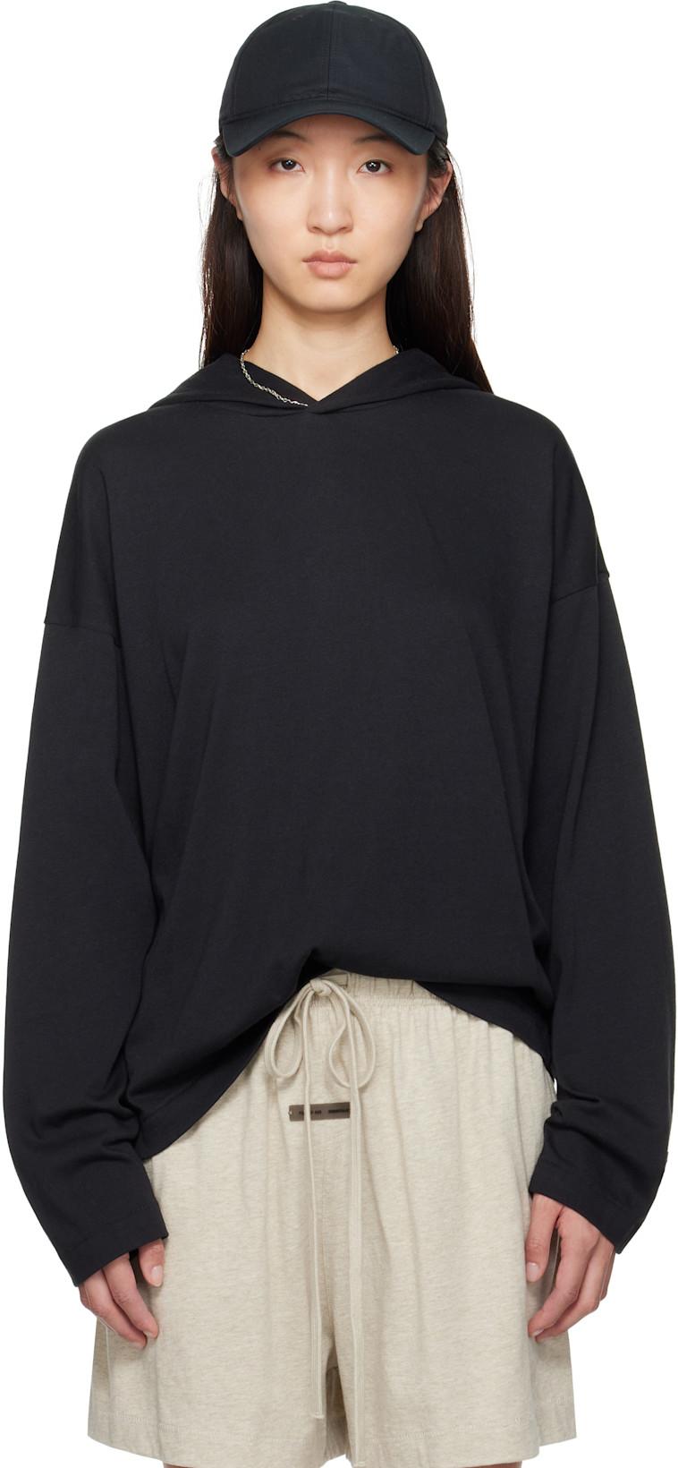 Black Long Sleeve Hoodie by FEAR OF GOD