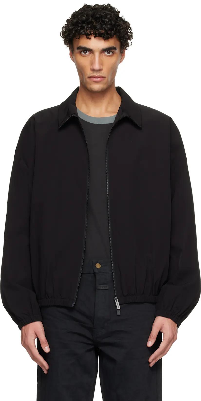 Black Nylon Track Jacket by FEAR OF GOD