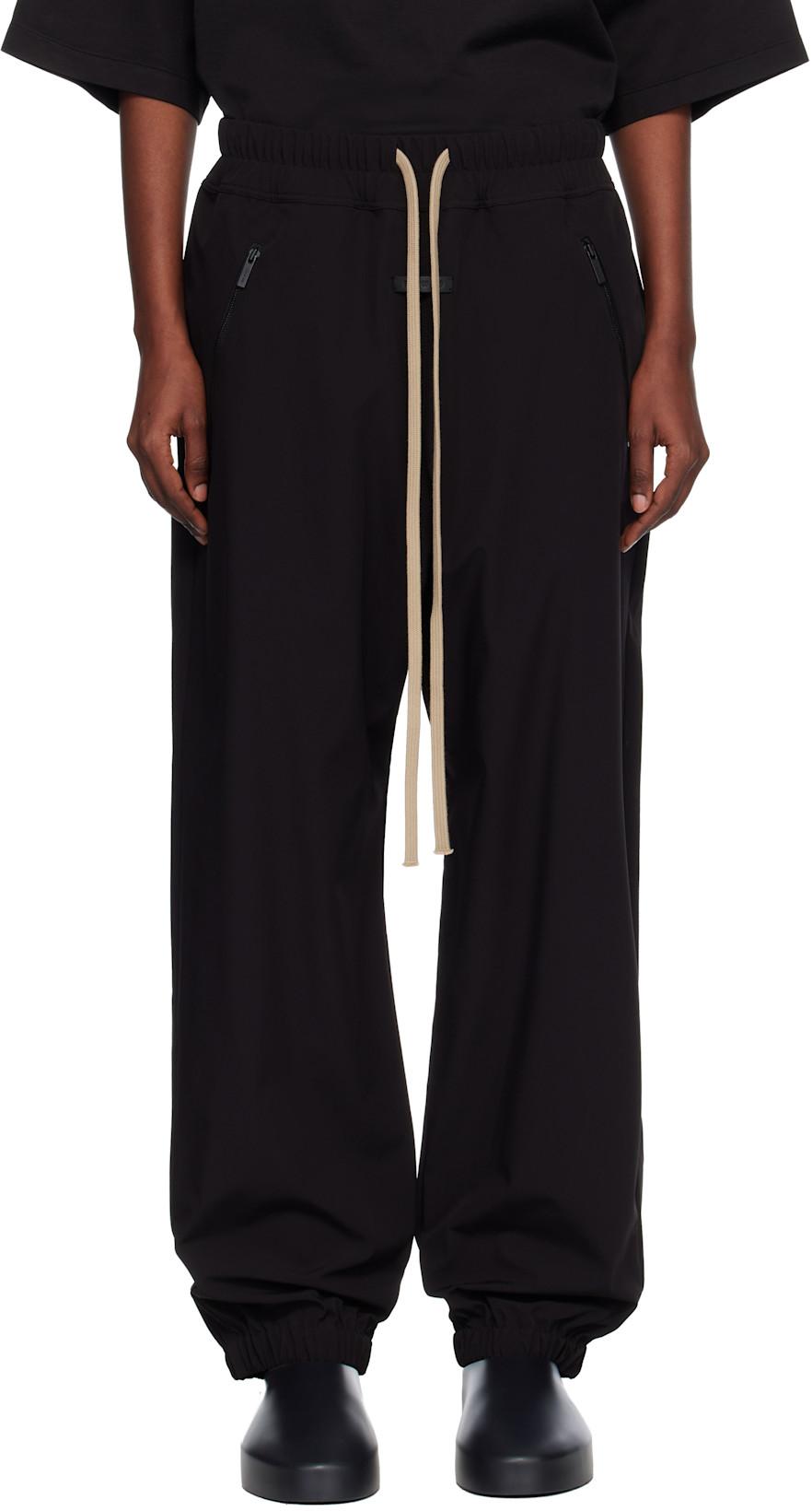 Black Nylon Track Pants by FEAR OF GOD