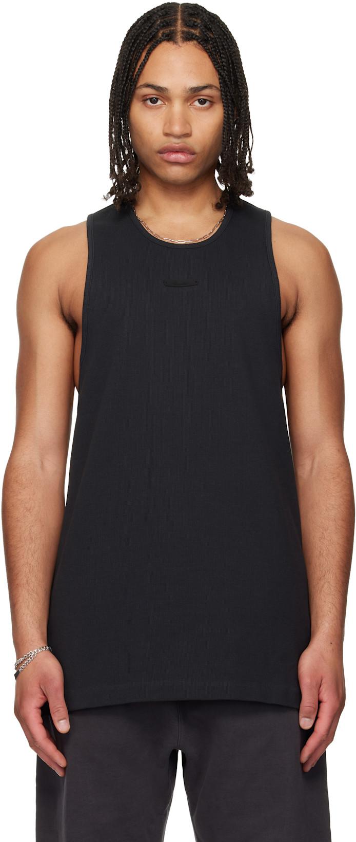 Black Rib Tank Top by FEAR OF GOD