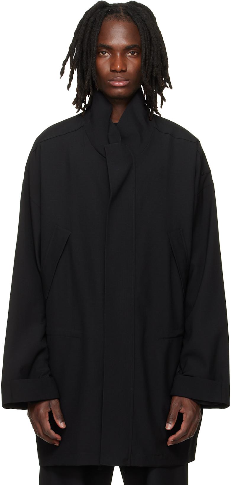 Black Ripstop Parka Coat by FEAR OF GOD