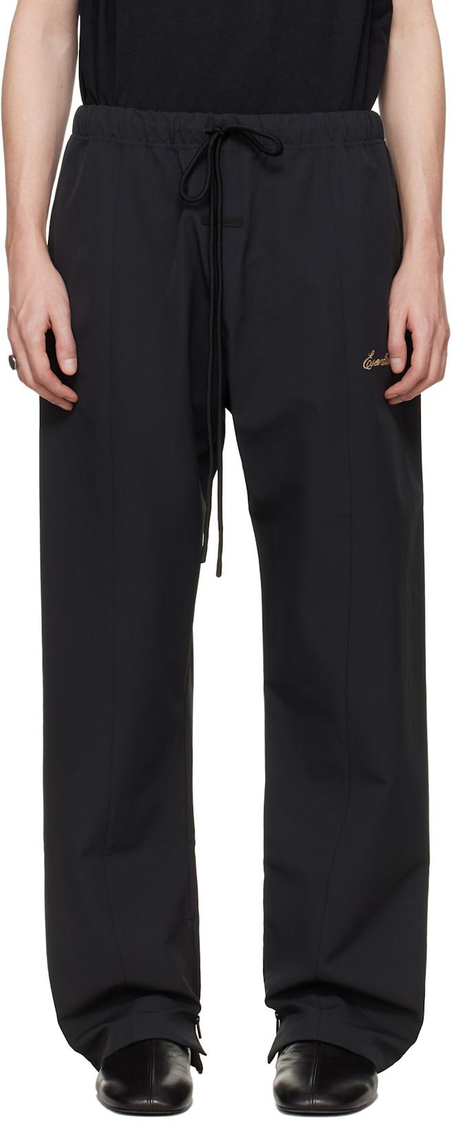 Black Signature Track Pants by FEAR OF GOD