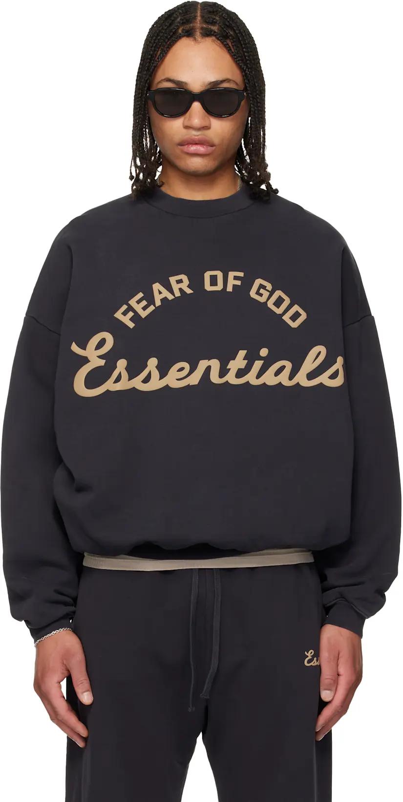 Black Training 90s Crewneck Sweatshirt by FEAR OF GOD