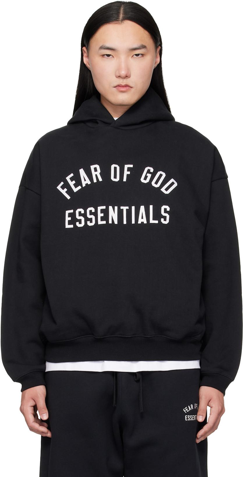 Black Varsity 90s Hoodie by FEAR OF GOD