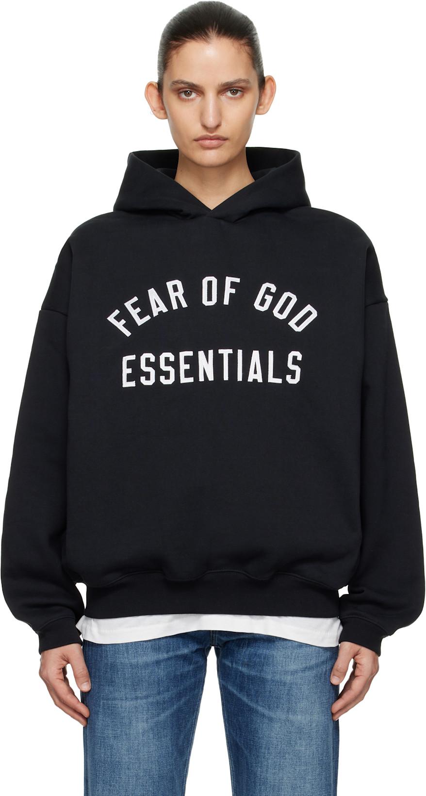 Black Varsity 90s Hoodie by FEAR OF GOD