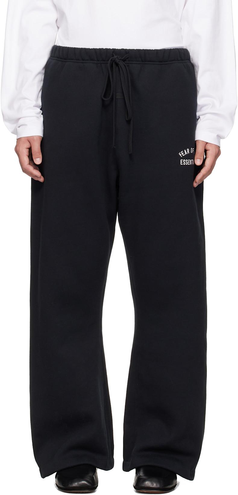 Black Varsity Flare Sweatpants by FEAR OF GOD
