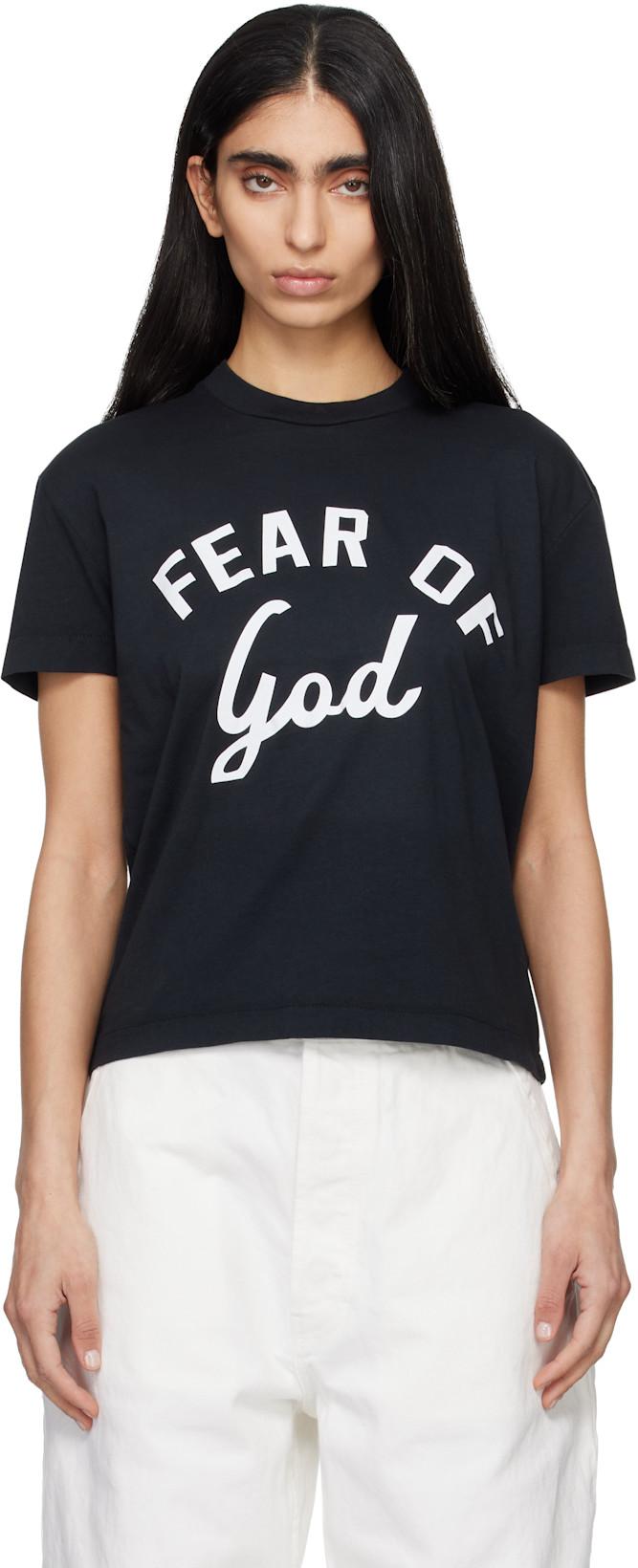 Black Varsity T-shirt by FEAR OF GOD