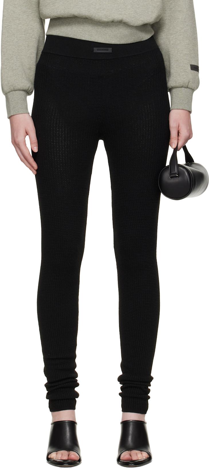 Black Waffle Leggings by FEAR OF GOD