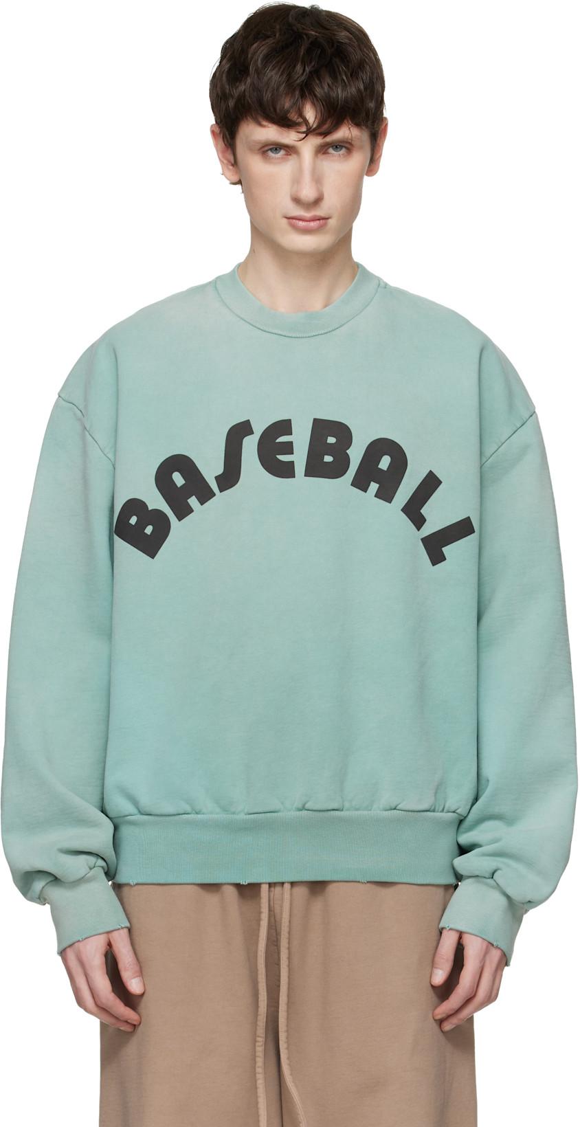 Blue Baseball Classic Half Raglan Sweatshirt by FEAR OF GOD
