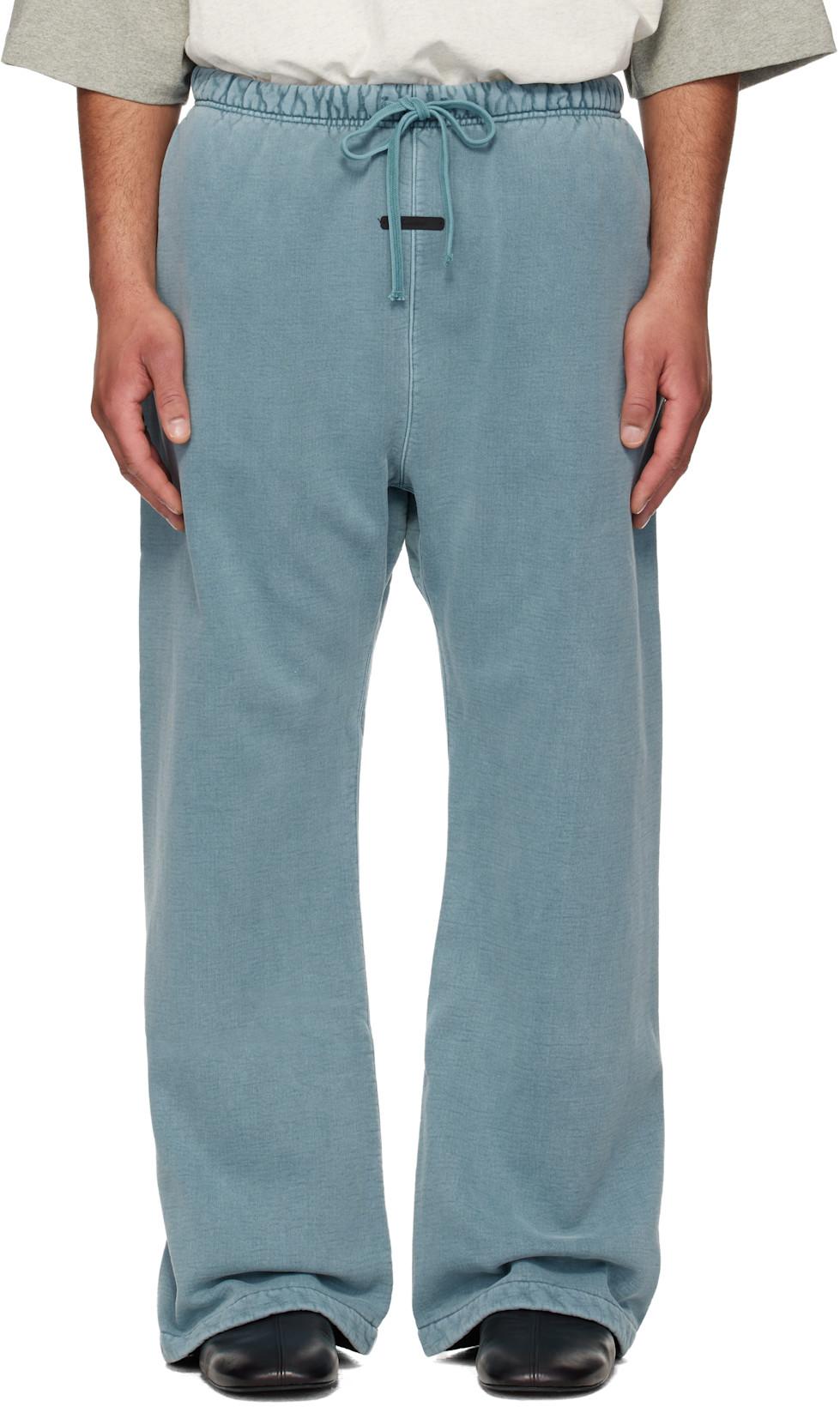 Blue Signature Classic Flare Sweatpants by FEAR OF GOD
