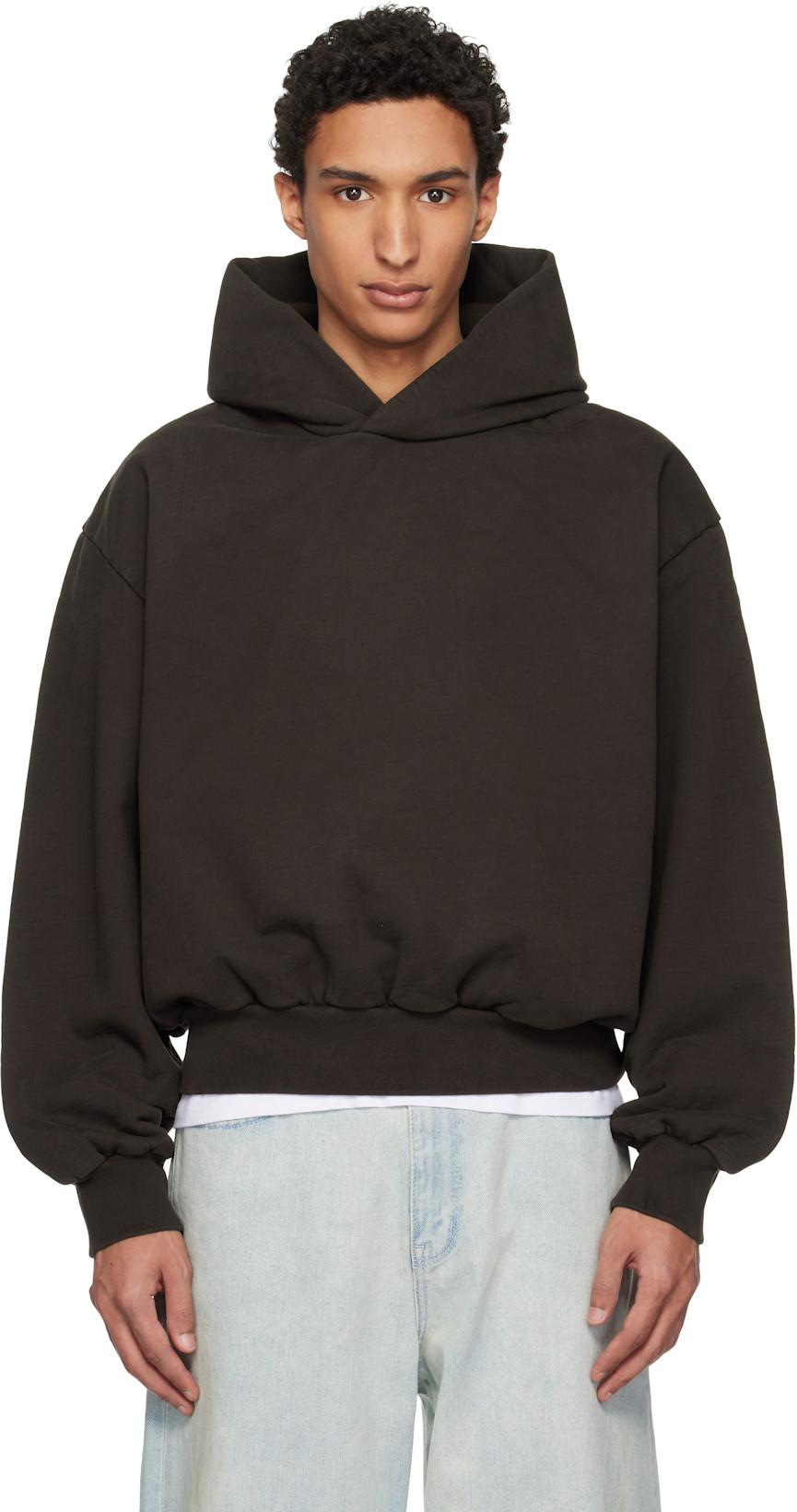 Brown Classic Half Raglan Hoodie by FEAR OF GOD