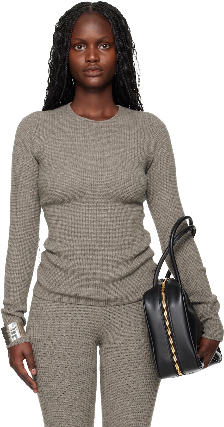 Brown Holiday Waffle Long Sleeve T-shirt by FEAR OF GOD