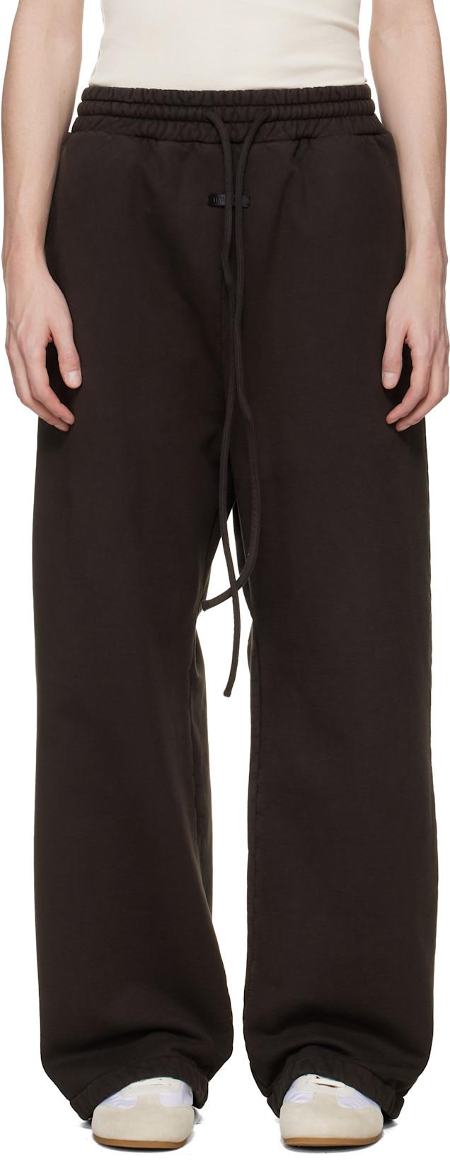 Brown Sunfaded Wide Leg Sweatpants by FEAR OF GOD
