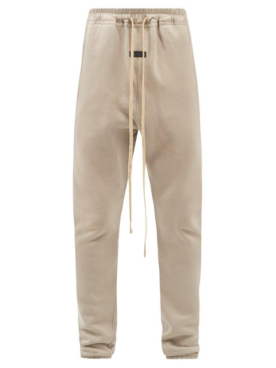 Drop-seat cotton-jersey track pants by FEAR OF GOD