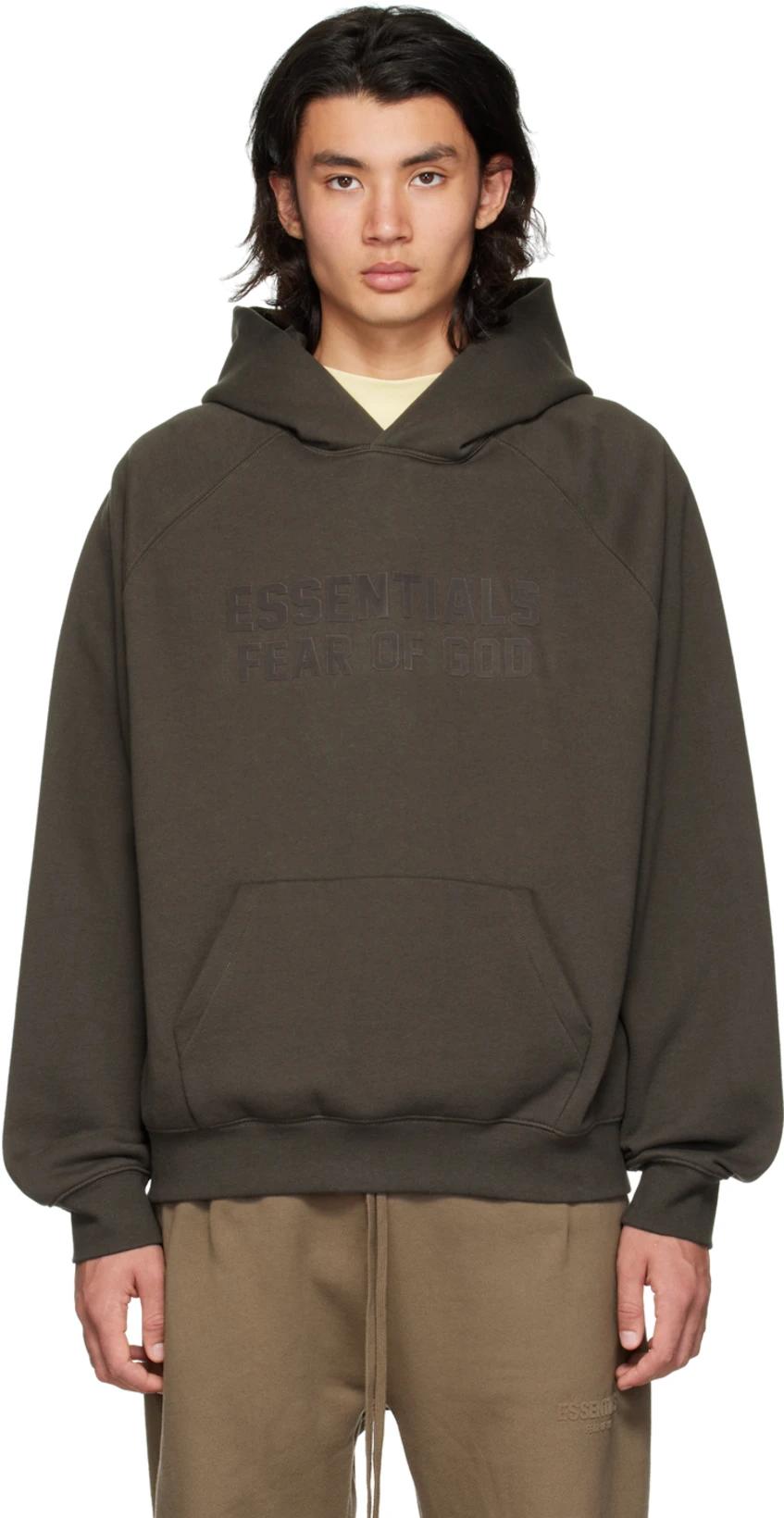 Fear of outlet god Essentials Hoodie - Gray Raglan Colorway