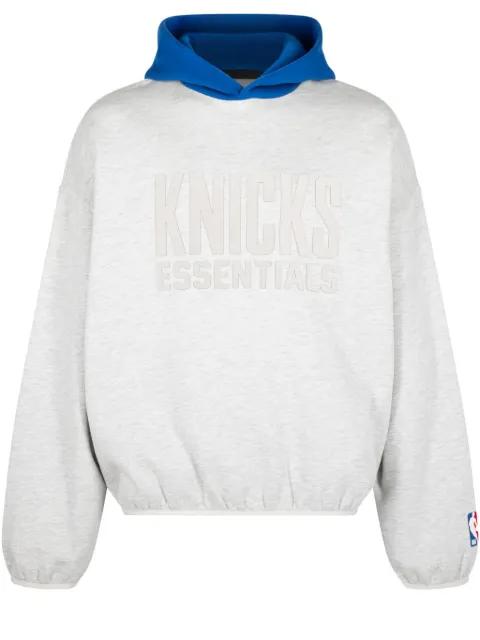 Essentials Knicks "Light Heather/Blue" hoodie by FEAR OF GOD