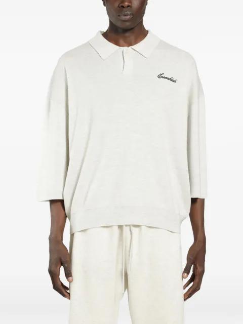 Essentials logo-embroidered polo shirt by FEAR OF GOD