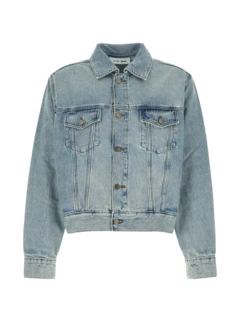 Essentials logo-patch denim jacket by FEAR OF GOD