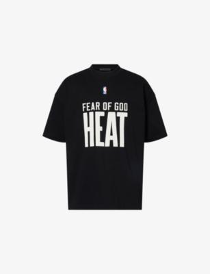 FOG x ESSENTIALS x NBA Heat 90's Fit Cotton-Jersey T-Shirt by FEAR OF GOD