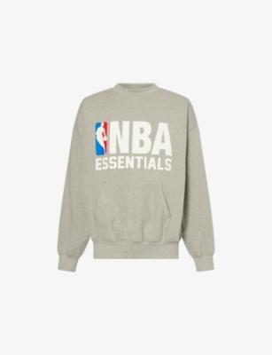 FOG x ESSENTIALS x NBA Sport Crewneck Cotton-Blend Sweatshirt by FEAR OF GOD FOG x ESSENTIALS x NBA Sport Crewneck Cotton-Blend Sweatshirt by FEAR OF GOD