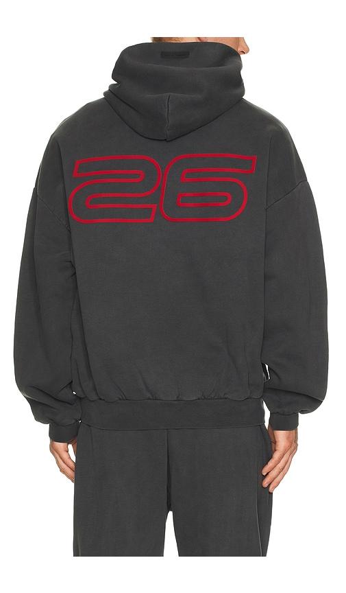 Fear of God ESSENTIALS 90'S Hoodie in Charcoal by FEAR OF GOD