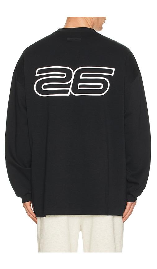 Fear of God ESSENTIALS 90'S Long Sleeve Tee in Black by FEAR OF GOD