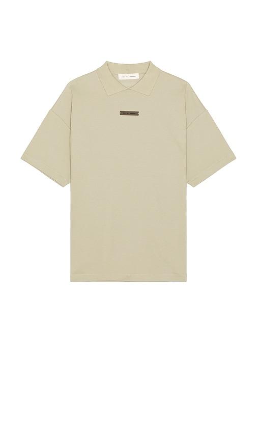 Fear of God ESSENTIALS 90s Fit Pique Polo in Grey by FEAR OF GOD
