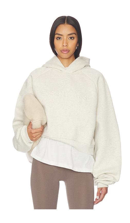 Fear of God ESSENTIALS 90's Raglan Hoodie in Cream by FEAR OF GOD