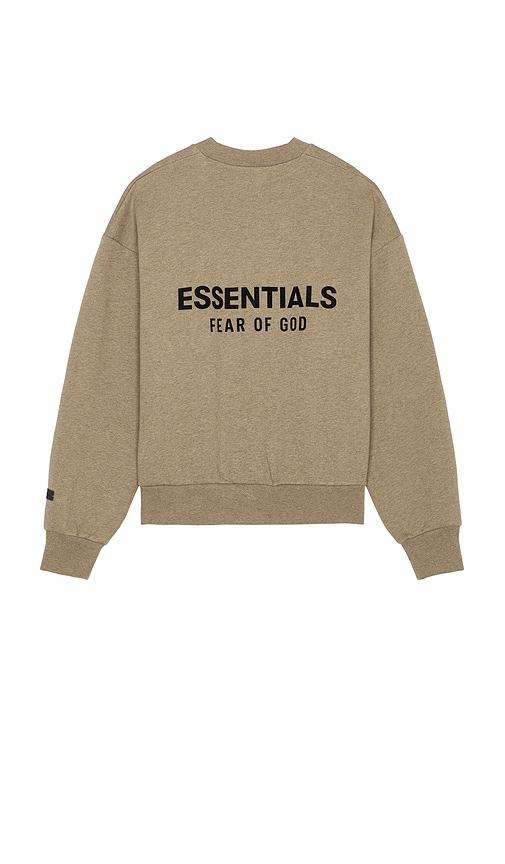 Fear of God ESSENTIALS Classic Fit Fleece Crew Neck Sweatshirt in Neutral by FEAR OF GOD