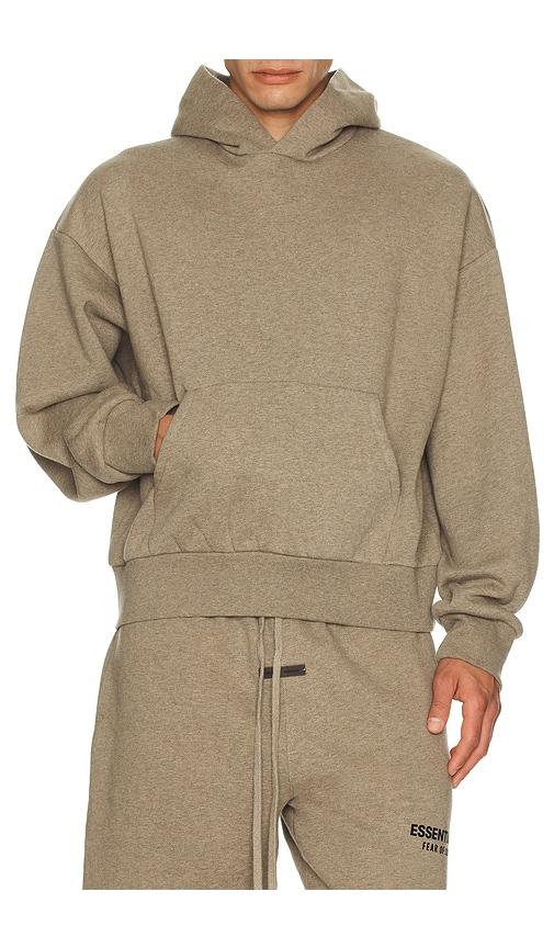Fear of God ESSENTIALS Classic Fit Fleece Hoodie in Neutral by FEAR OF GOD