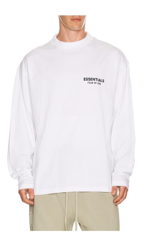 Fear of God ESSENTIALS Classic Fit Long Sleeve T-Shirt in White by FEAR OF GOD