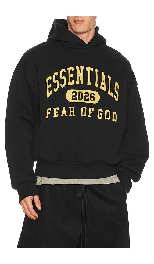 Fear of God ESSENTIALS Classic Hoodie in Black by FEAR OF GOD
